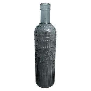 Grey Bottle Bud Vase - Tall