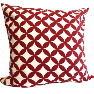 Red & White Diamond Cushions Covers