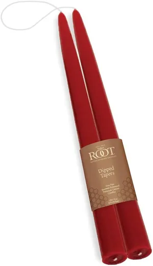 Smooth Tapered Red Dinner Candle