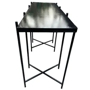 Black Rectangular Collapsible Table