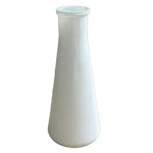 White Wide Neck Bottle Bud Vase