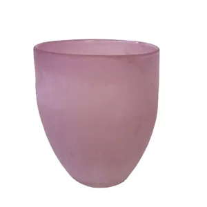 Pink Frosted Glass Vase