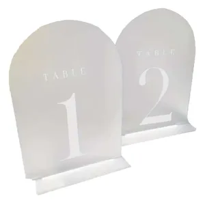 Opaque Perspex Table Number
