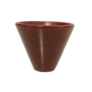 Pottery Vase - (Chinese Hat) - Black
