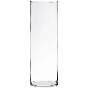 60x18cm Clear Glass Cylinder Vase