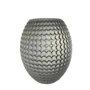 Grey Frosted  Dimple Vase 