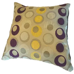 Gold & Purple Circle Cushion Covers