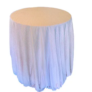 Blush Pink Stripe Tablecloth