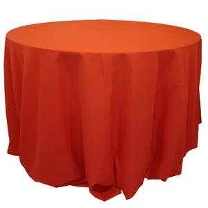 Neon Orange Linen Tablecloth
