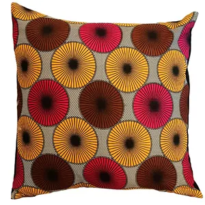 Pink, Orange & Brown Schwe Schwe Cushion Cover
