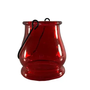Red Lantern Glass Hanging Votive