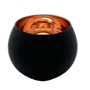 Black & Rose Gold Ball Votive