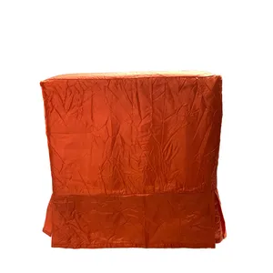 Orange Taffeta Ottoman Covers