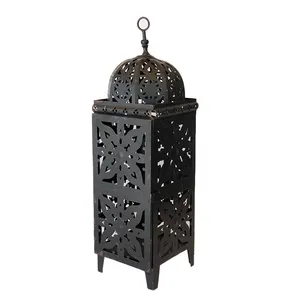 Black Moroccan Lantern - Medium
