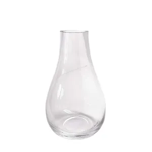 Clear Glass Teardrop Bud Vase