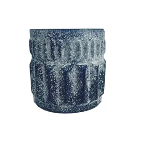 Blue Corroded Stripe Votive