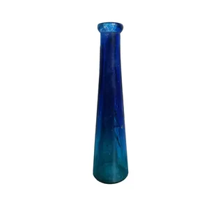 Blue Ombre Bottle Bud Vase