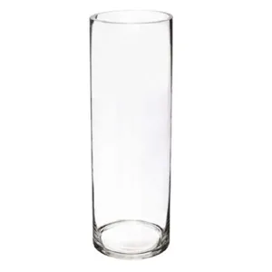 25x10cm Clear Glass Cylinder Vase