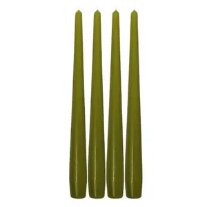 Smooth Veggie Green Tapered Dinner Candles