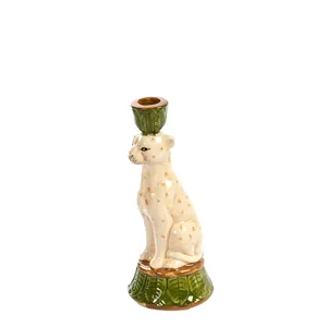 Small Leopard Candle Holder