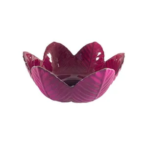 Purple Glass Flower Votive