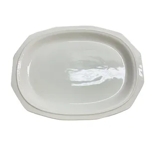 White China Platter with Rim