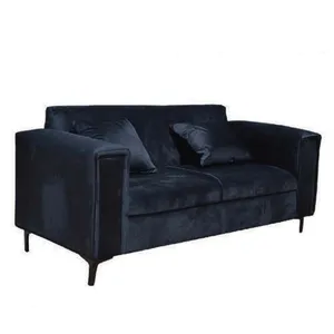 Black Velvet 2 Seater Couch