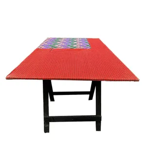 Large Trestle Table with Wooden Trestle Legs