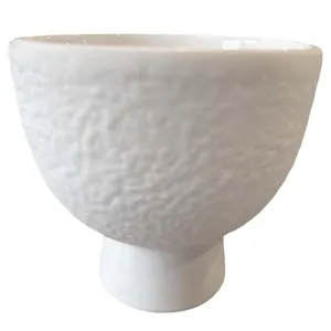 White Matt Footed Bowl - XL