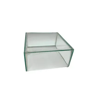 Clear Glass Square Box - 20x20x10cm 