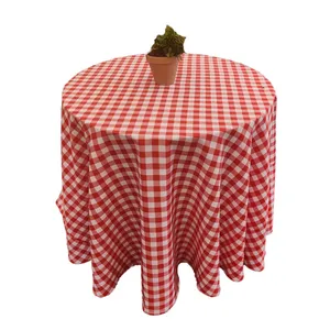 Red & White Check Cafe Tablecloth 