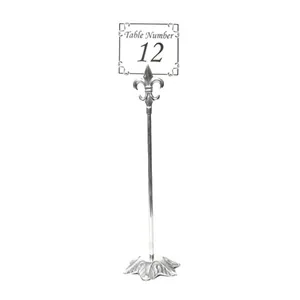 Silver Fleur-de-Lis Table Number Holder