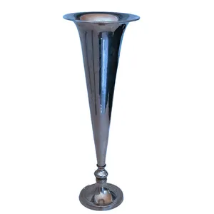 Silver Stainless Steel Flower Urn