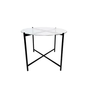 Metal & Glass Cafe Table 