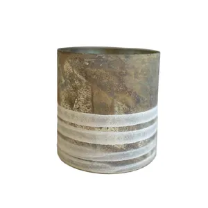 Marbled White Striped Vase
