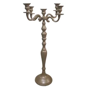 Gold Candelabra 4 Arm/5 Candle - Short