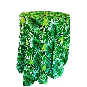 Green Tropical Leaves Table Cloth