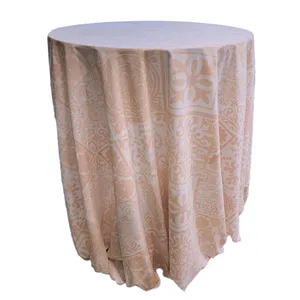 Blush Pink & White Patterned Tablecloth