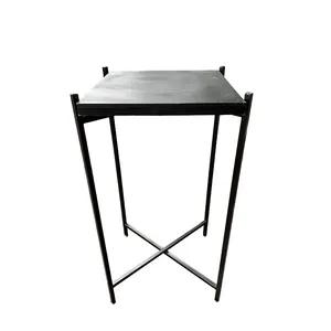 Black Square Collapsible Cocktail Table