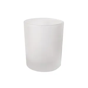 White Frosted Candle Holder
