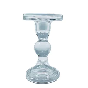 Glass Pillar Candle Holder