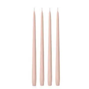 Smooth Antique Pink Tapered Dinner Candles