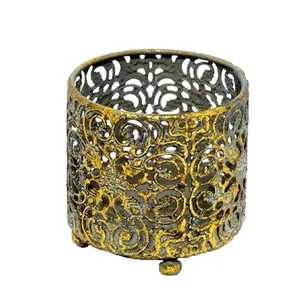 Gold Metal Lace Votives
