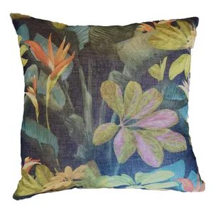 Muslin Tropical Garden Cushion Cover