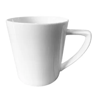 White Contemporary Fine Bone Coffee Mug