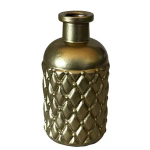 Gold Quilted Bud Vase