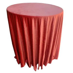 Terracotta Velvet Tablecloth