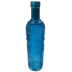 Blue Bottle Bud Vase - Tall