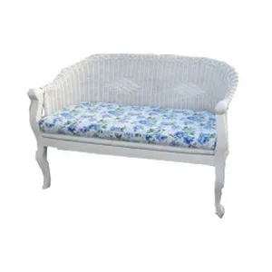 White Wicker 2 Seater 