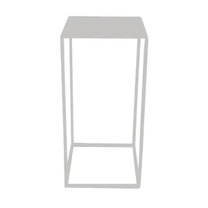 White Metal Plinth - Medium